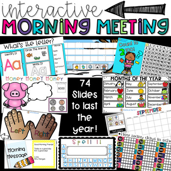 Preview of Morning Meeting Interactive Calendar PowerPoint