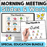 Morning Meeting Slides & Work for Special Education | Goog