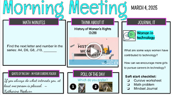 Preview of Morning Meeting January to June 2024