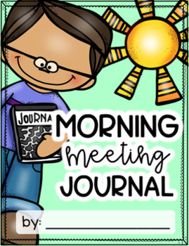 Preview of Morning Meeting Journal Pages {for special education}