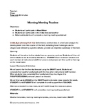 Morning Meeting Lesson Plan - A New Special Educator's Dream!