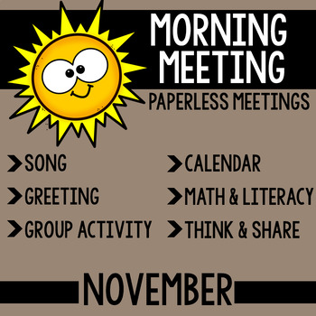 Preview of Morning Meeting Messages for November