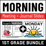 Morning Meeting + Morning Journal Prompts - 1st Grade Back