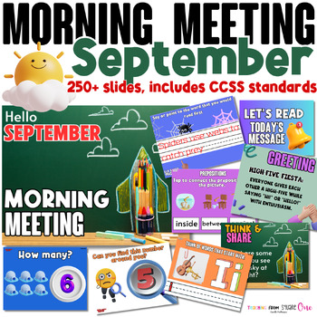 Preview of Morning Meeting, Morning Work, Kindergarten Morning meeting, Digital Calendar