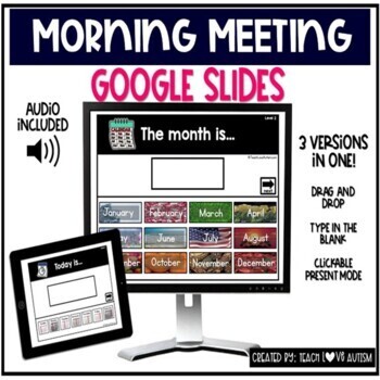 Preview of Morning Meeting Presentation & Google Slides Activity