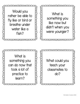 Morning Meeting Question Set with Editable Template by Ms Seiden Creates