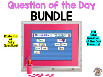 Preview of Morning Meeting Question of the Day Bundle for Special Education