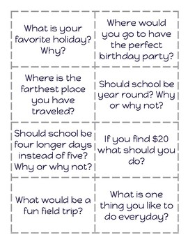 Morning Meeting Questions by Elementary Approved | TPT