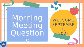 Preview of Morning Meeting Questions: September