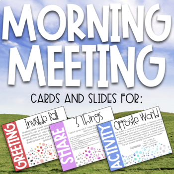 Preview of Morning Meeting Greetings, Shares, Activities