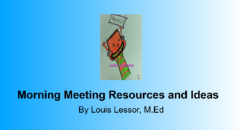 Preview of Morning Meeting Resources and Ideas