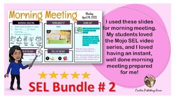 Preview of Morning Meeting SEL 18 - 33 (Sem. 2) with Animated Video Daily