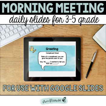 Preview of Morning Meeting SEL Slides: 3-5 Grade