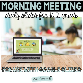 Preview of Morning Meeting SEL Slides: K-2 Grade