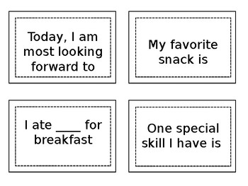 Morning Meeting Share Prompts by Fourth Grade Frenchies | TpT