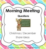 Morning Meeting Share Questions for December / Christmas