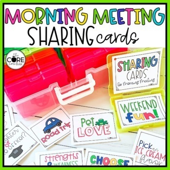 Preview of Morning Meeting Questions - Sharing Cards - Discussion Cards for Morning Meeting