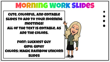 Preview of Morning Meeting Slides