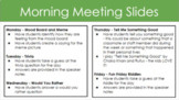 BUNDLE: Morning Meeting Slides