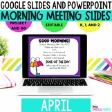Morning Meeting Slides April l Morning Meeting Google Slides