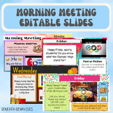 Morning Meeting Slides: EDITABLE - Morning Activities Digi