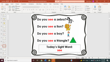 Preview of Morning Meeting Slides- Editable Math, Sight Words, Shared Reading, Message