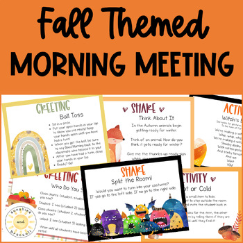 Preview of Morning Meeting Slides | Fall Themed 