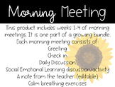 2nd Grade Morning Meeting Slides (First 4 weeks)