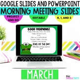 Morning Meeting Slides March l Morning Meeting Google Slides