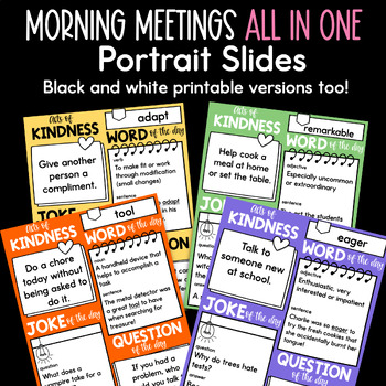 Morning Meeting Slides | OCTOBER | Digital Distance Learning| 4th 5th
