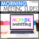 Digital Morning Meeting Slides | Morning Meeting Template 