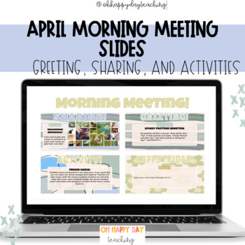 Preview of April Morning Meeting Slides | Upper Elementary Morning Meeting