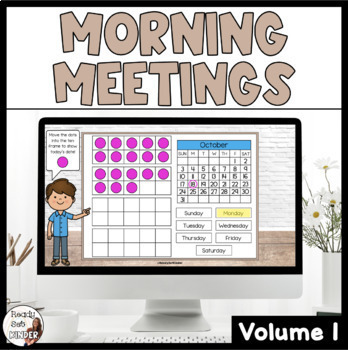Preview of Morning Meeting Slides Vol. 1 | Virtual Classroom Calendar