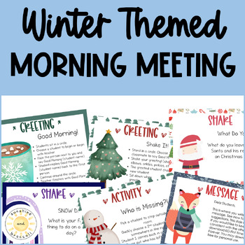 Preview of Morning Meeting Slides | Winter Themed