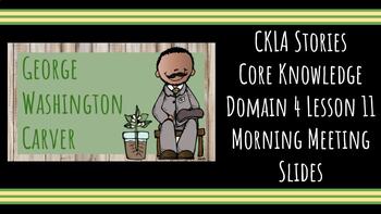 Preview of Morning Meeting Slides for CKLA Knowledge Domain 4 Lesson 11 Kindergarten Plants