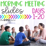 Morning Meeting Slides for the First Weeks of School