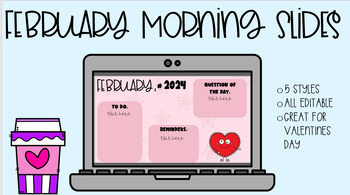 Preview of Morning Meeting Slides l February holiday I EDITABLE