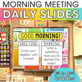 Morning Meeting Slides 2nd & 1st Grades with Activities - 