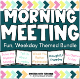 Morning Meeting Slideshows - Monday through Friday Themes