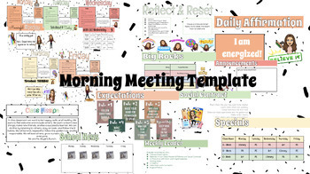 Preview of Morning Meeting Template