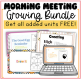 Morning Meeting Unit Growing Bundle Social Emotional Learn