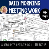 Morning Meeting Work. Daily & Weekly Resources. High Schoo