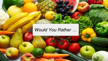 Preview of Morning Meeting: Would You Rather (Vegetable Theme)