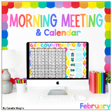 Morning Meeting and Calendar for February Interactive Powe