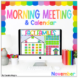 Morning Meeting and Calendar for November PowerPoint and G