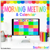 Morning Meeting and Calendar for September PowerPoint and 