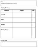 Morning Meeting and Closing Circle Lesson Plan Template