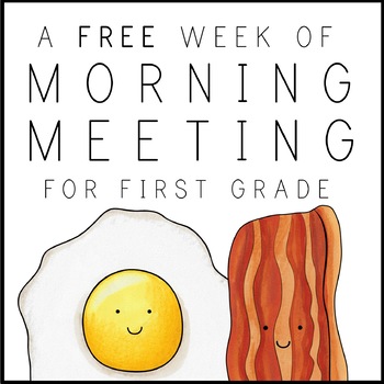 Preview of Morning Meeting for First Grade | FREE WEEK | Google Slides | PowerPoint