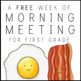 Morning Meeting for First Grade | FREE WEEK | Google Slide