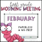 Morning Meeting for First Grade | February | Google Slides